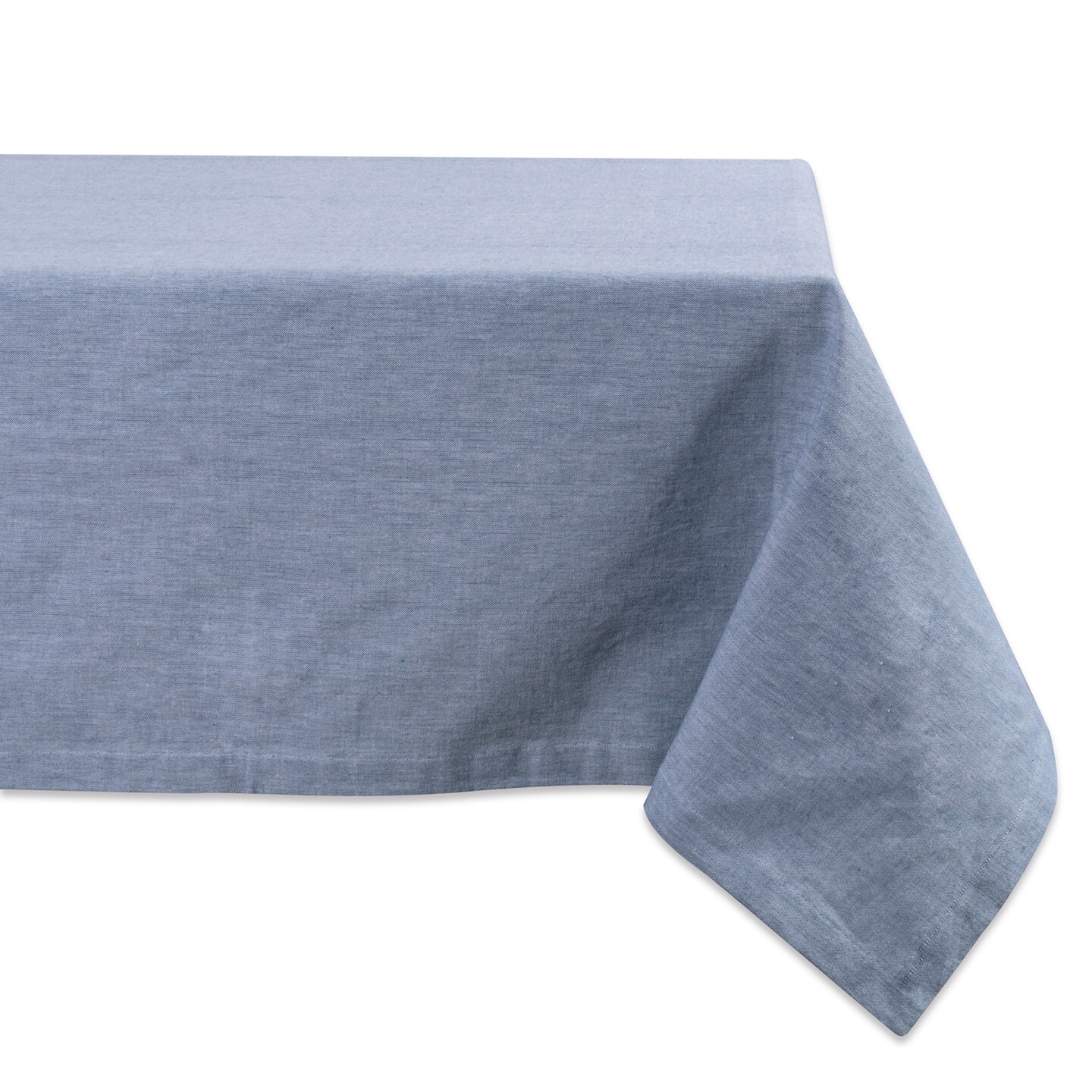 CC Home Furnishings Blue Chambray Rectangular Tablecloth 60" x 104"