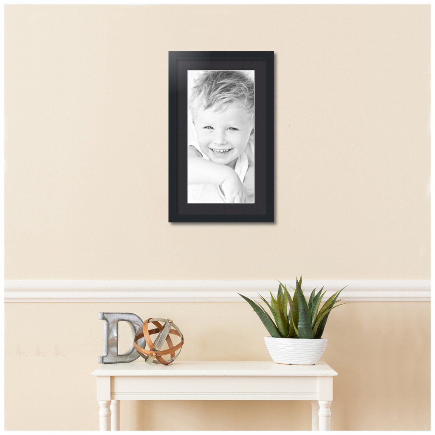 ArtToFrames 14x24" Matted Picture Frame with 10x20" Single Mat Photo Opening Framed in 1.25" Black and 2" Mat (FWM-3926-14x24)