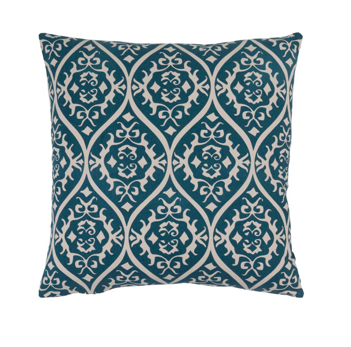 Diva At Home 22" Heavenly Hourglass Imperial Green and Beige Decorative Throw Pillow - Down Filler