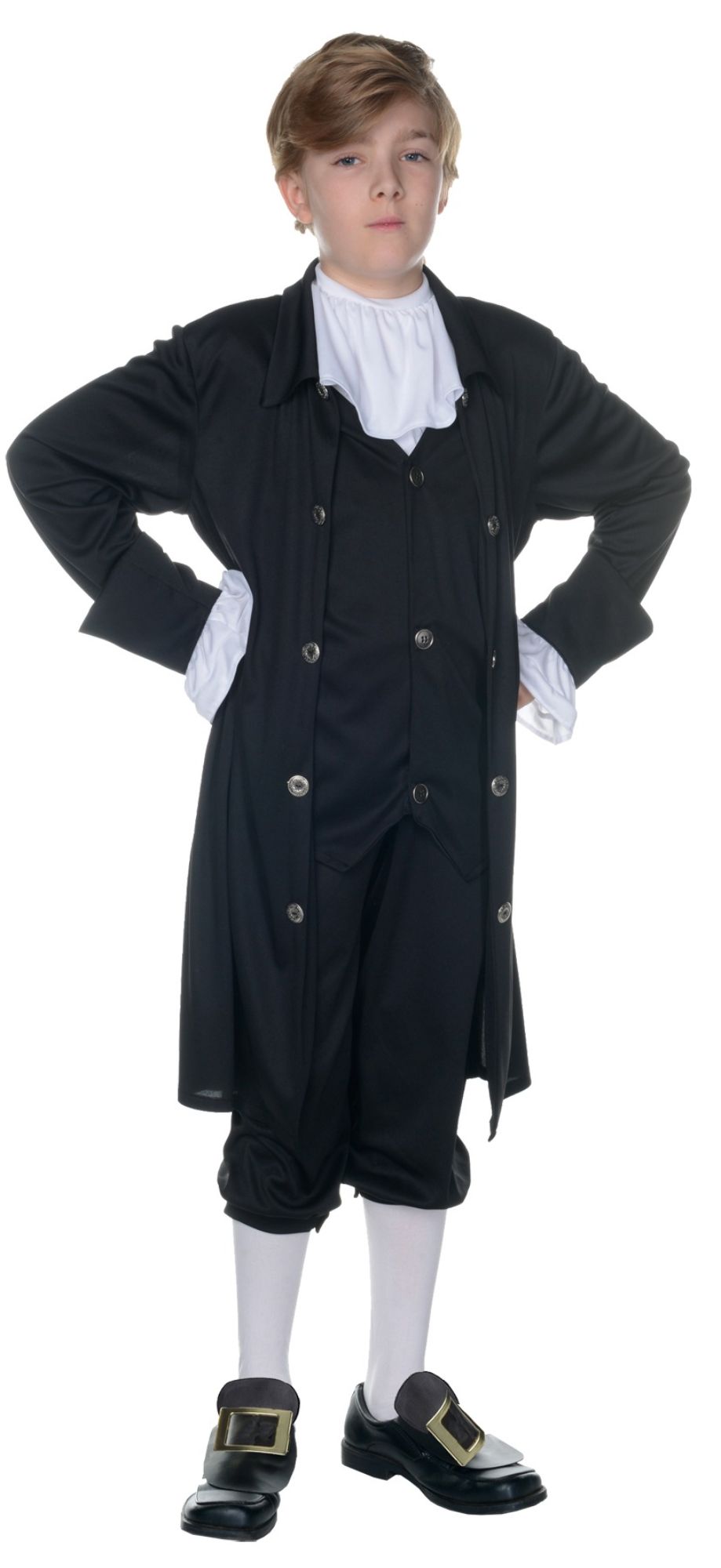 The Costume Center Black and White John Adams Child Halloween Costume - Large