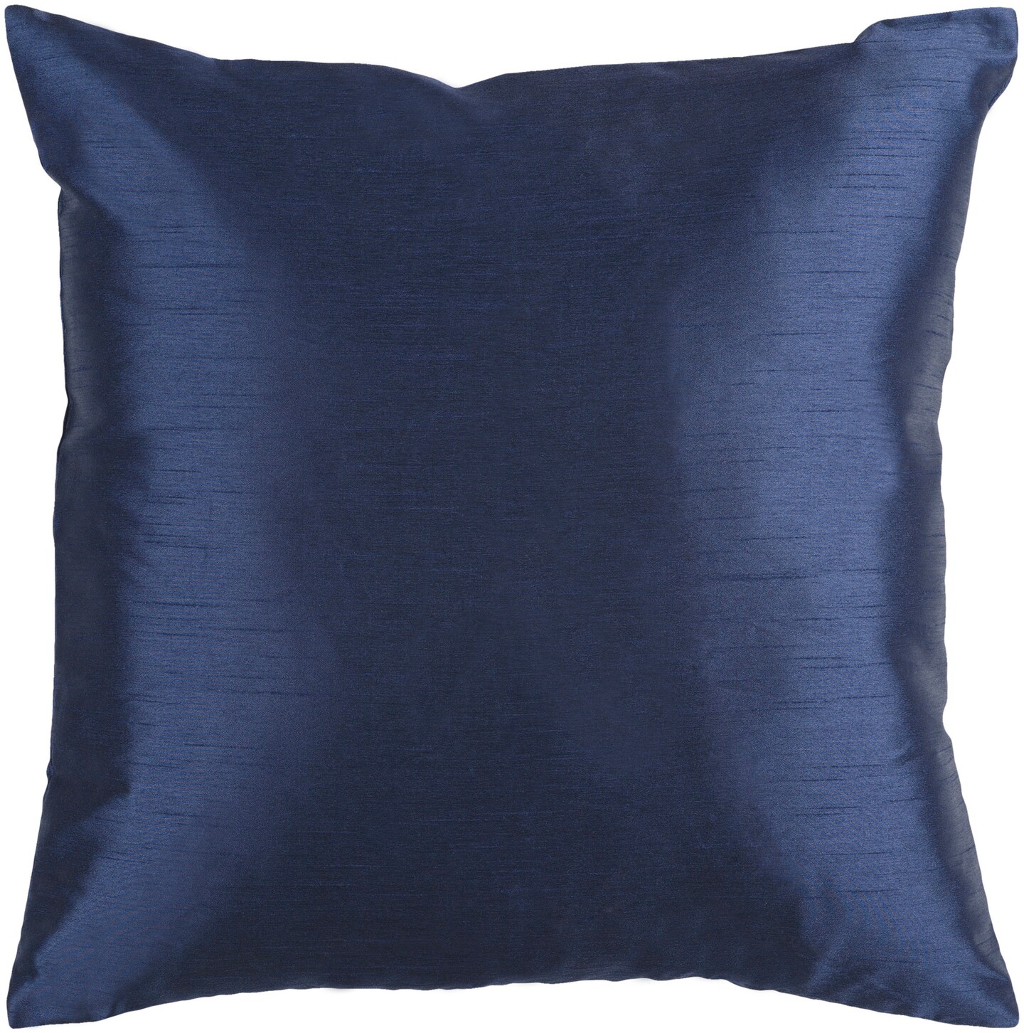 Tiwari Home 22&#x22; Navy Blue Solid Square Contemporary Throw Pillow Cover