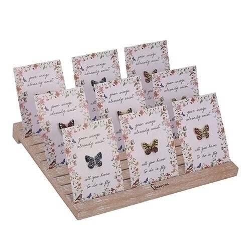 Roman 36 Piece Set of Butterfly Pins with Display Stand