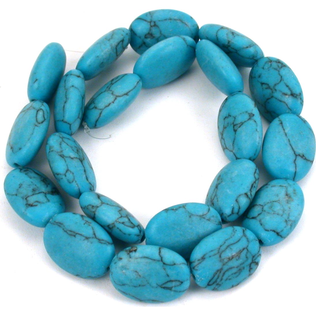 7 Strands Synthetic Turqoise, Various Shapes &#x26; Sizes, 1 Strand Blue Glass Beads