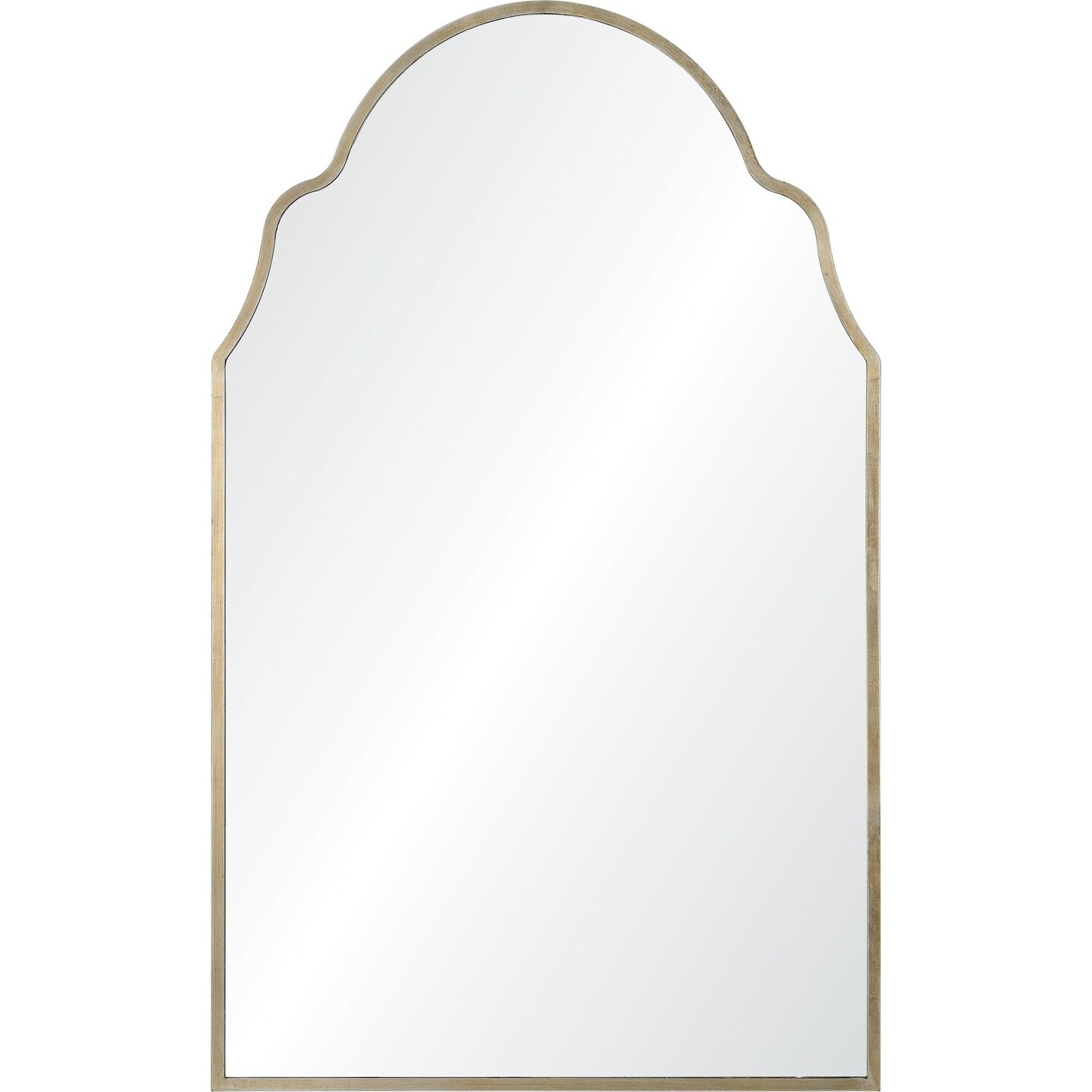 Signature Home Collection 42&#x22; Antique Silver Glass Framed Leaf Finish Wall Mirror