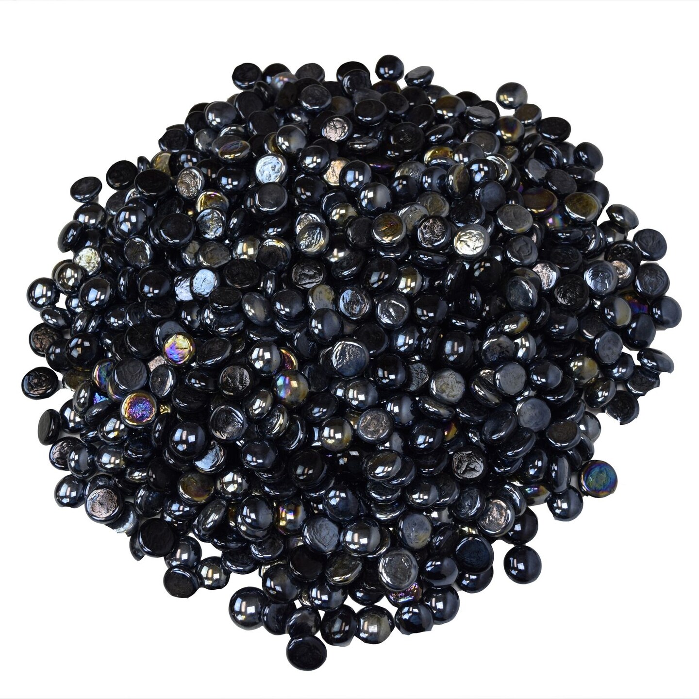 Outdoor Living and Style Black Iridescent Tempered Glass Fire Table Burner Beads