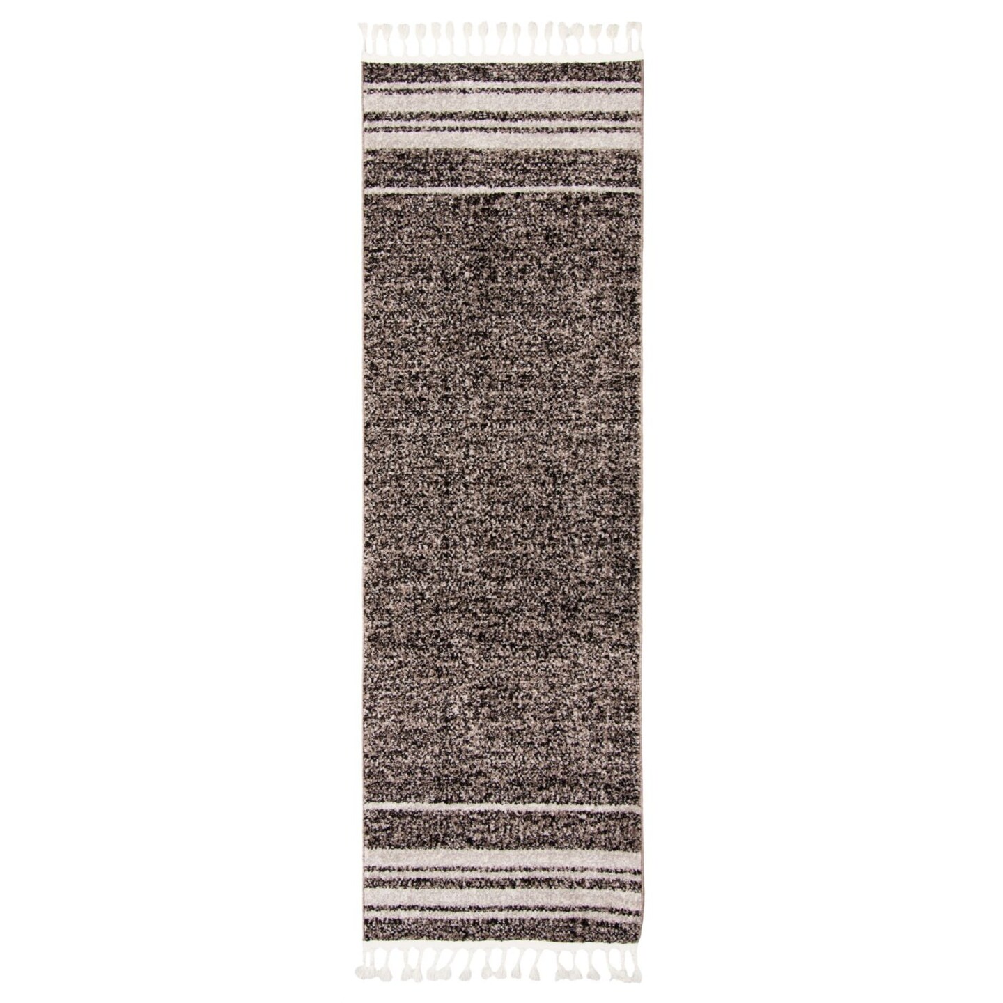Chaudhary Living 2.5&#x27; x 8.25&#x27; Striped Rug Runner - Taupe and Cream