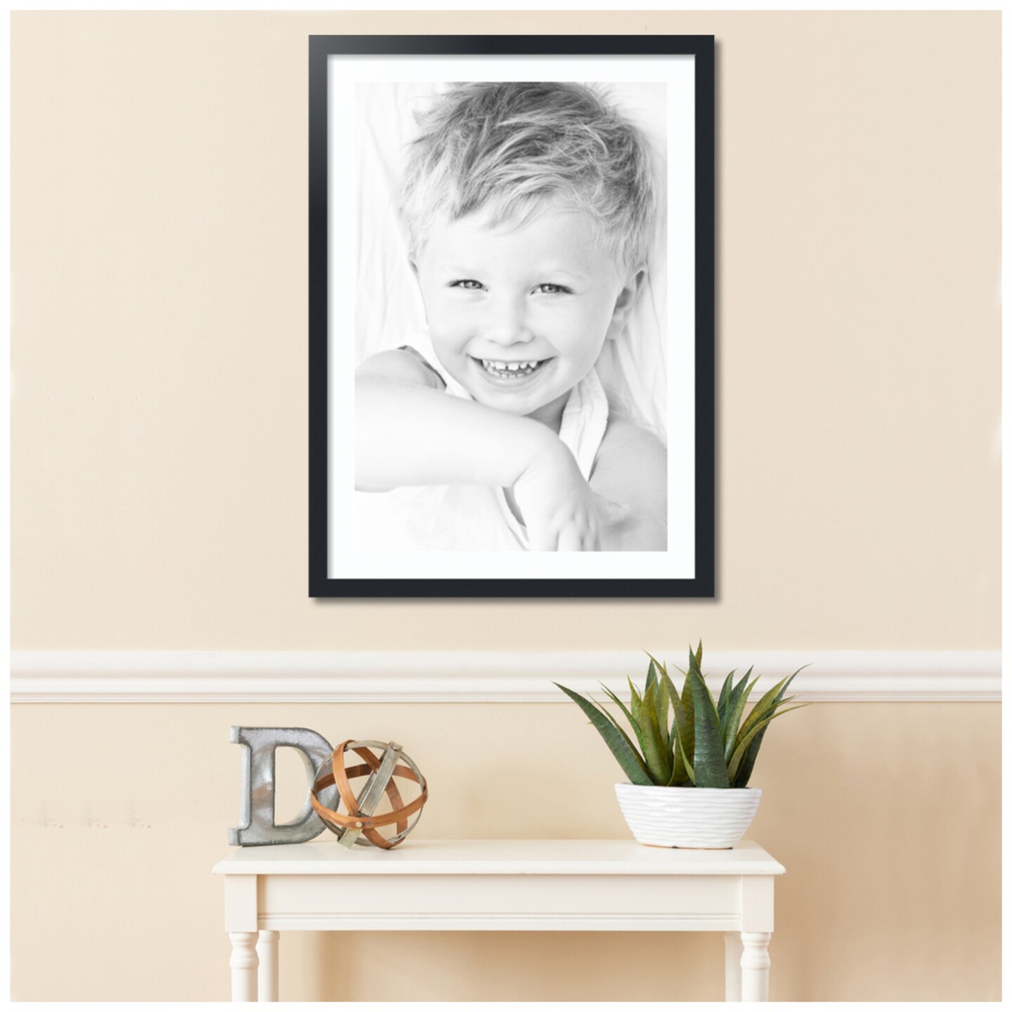 ArtToFrames 24x34&#x22; Matted Picture Frame with 20x30&#x22; Single Mat Photo Opening Framed in 1.25&#x22; Black and 2&#x22; Mat (FWM-3926-24x34)