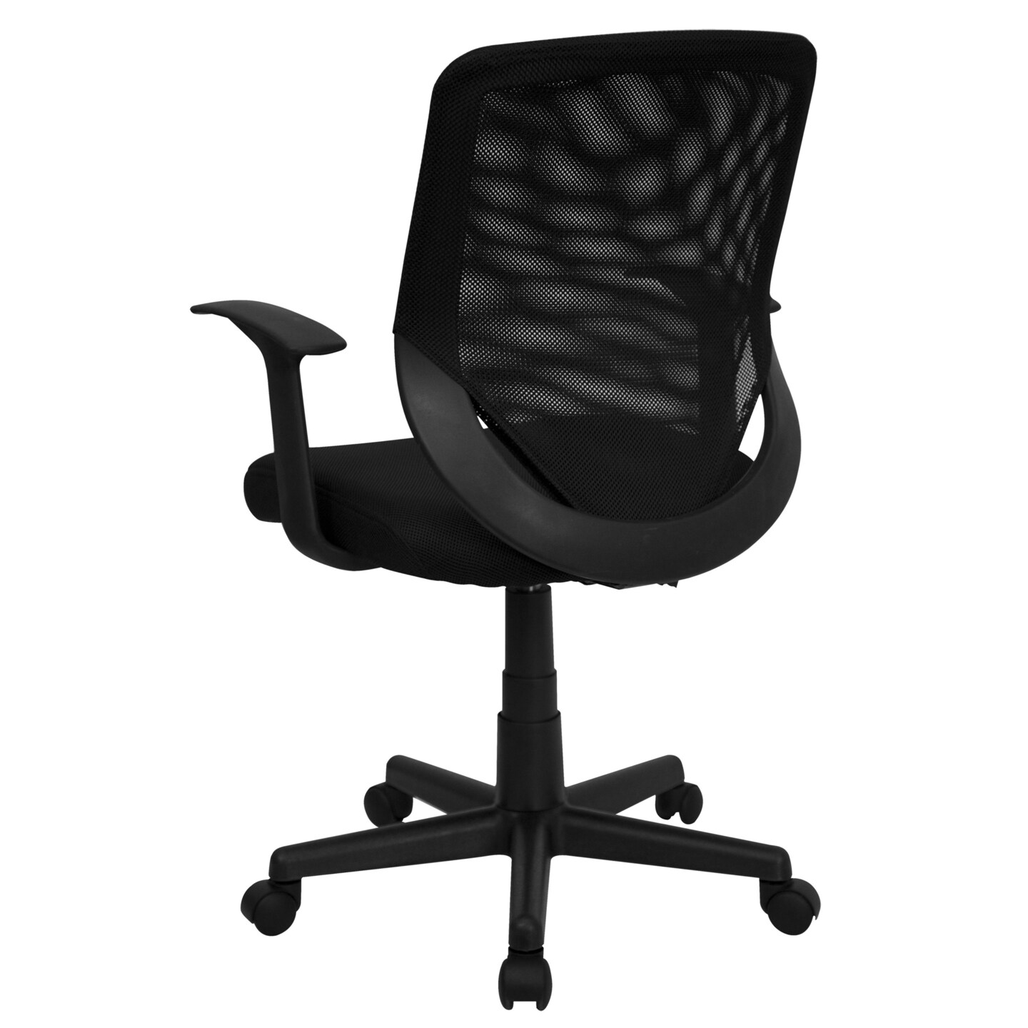Emma and Oliver Mid-Back Mesh Tapered Back Swivel Task Office Chair with T-Arms