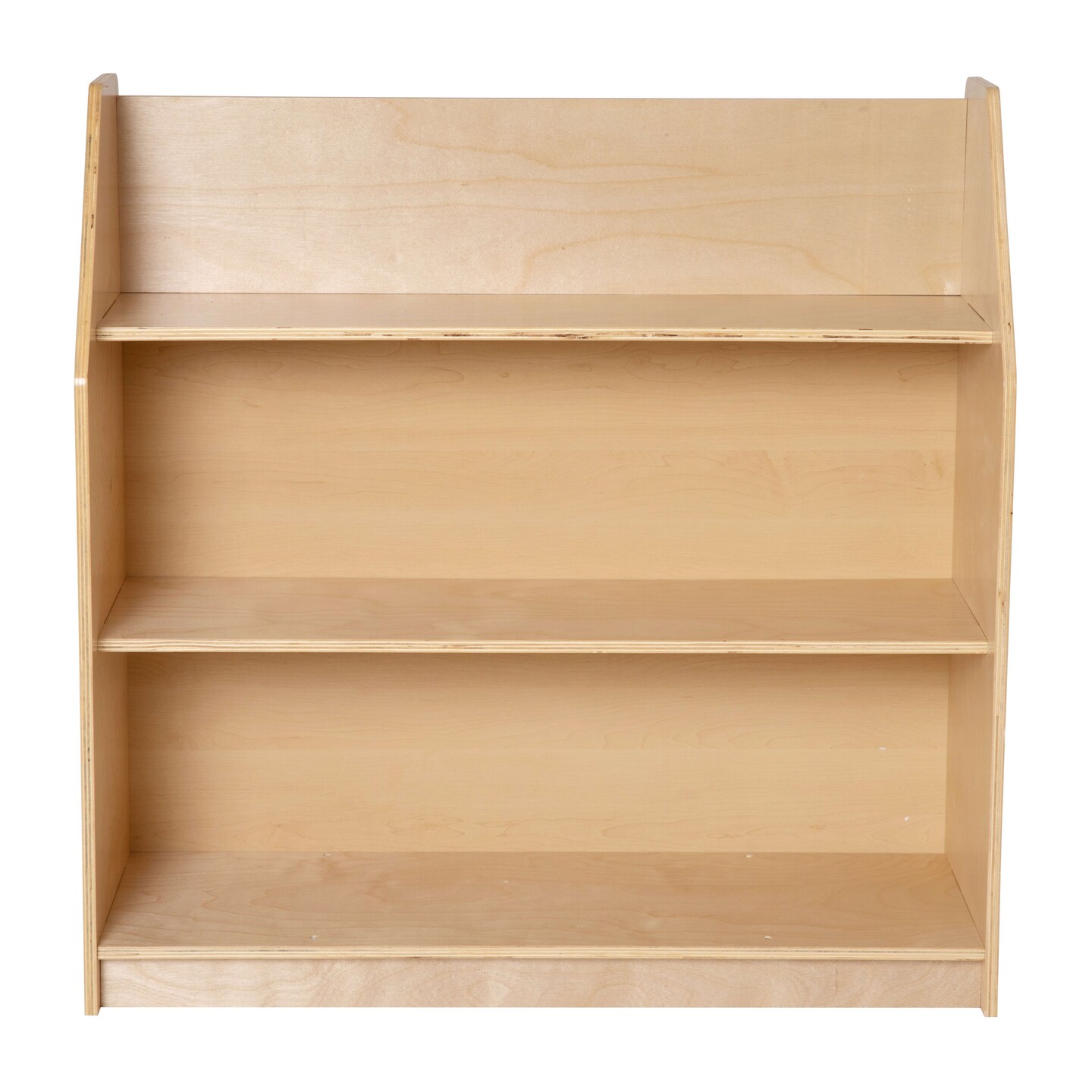 Emma and Oliver Kid&#x27;s Bookshelf or Toy Storage Shelf for Bedroom or Playroom in Wood Finish with Safe, Kid-Friendly Curved Edges