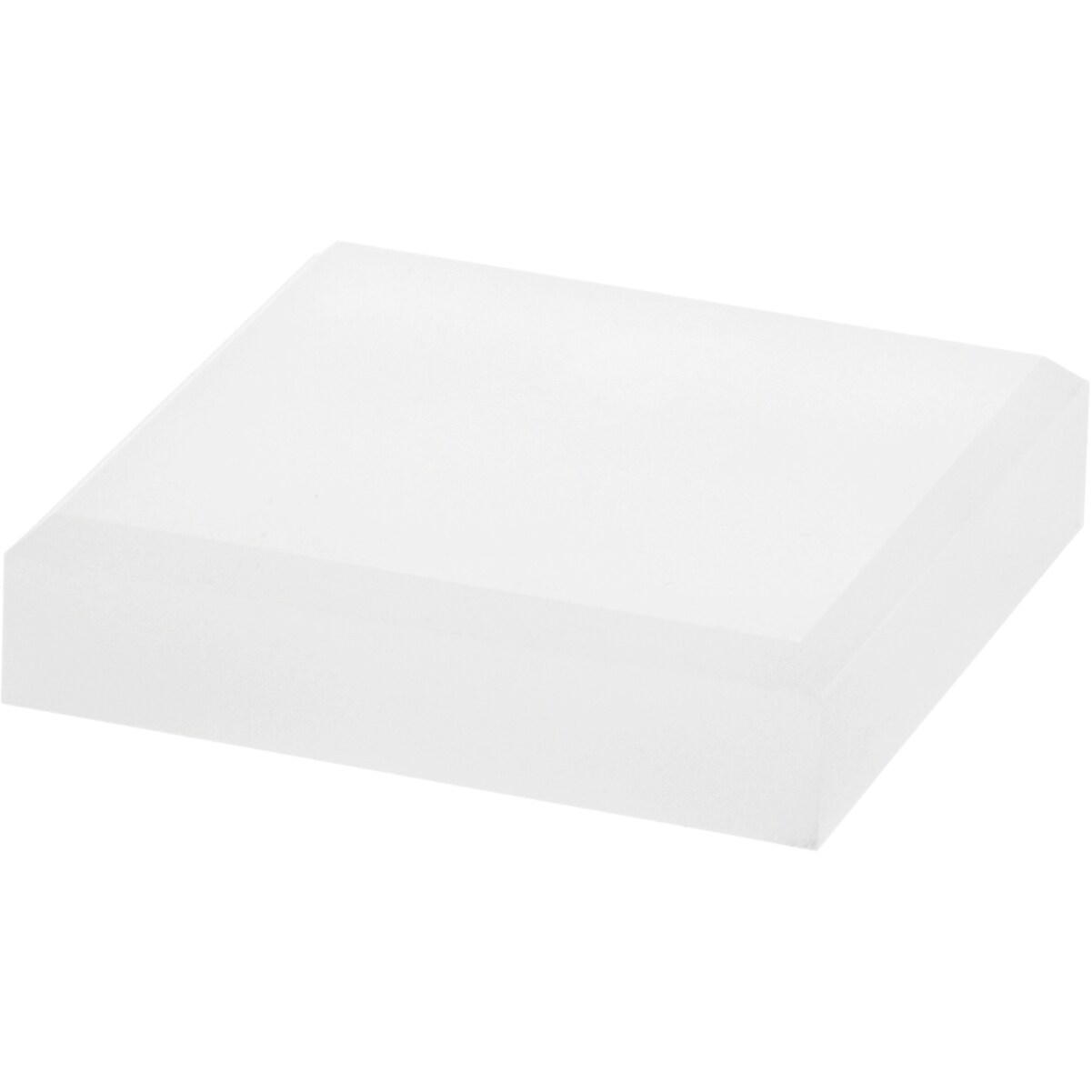Plymor Frosted Acrylic Square Beveled Display Base, 3