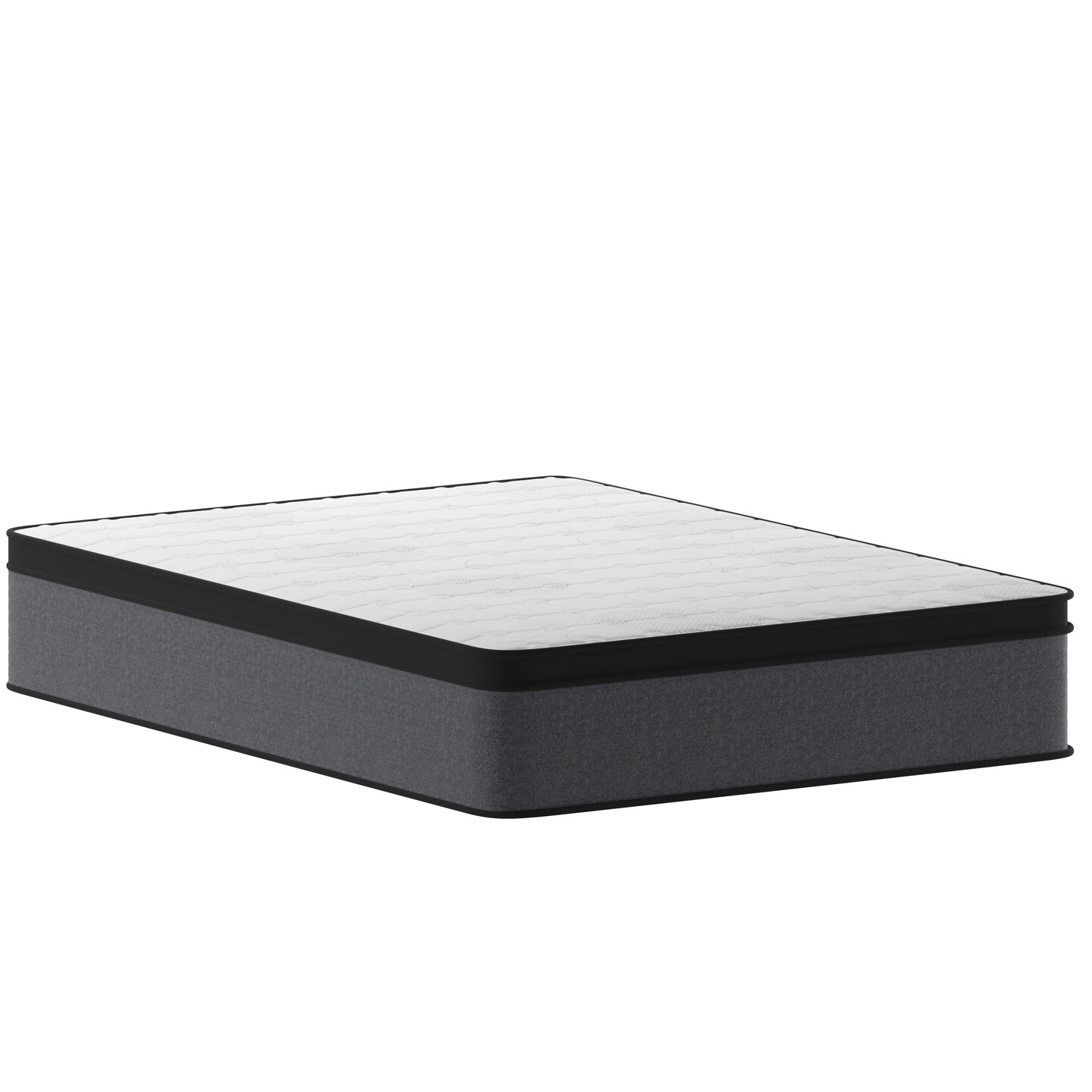 Merrick Lane Lofton Full Size 13&#x22; Euro Top Mattress in a Box with Hybrid Pocket Spring and Foam Design for Supportive Pressure Relief