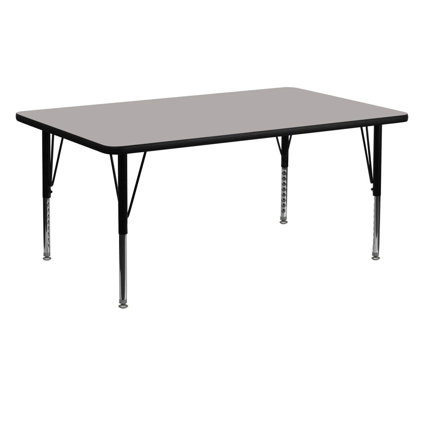 Emma and Oliver 24x60 Rectangle HP Laminate Adjustable Preschool Activity Table