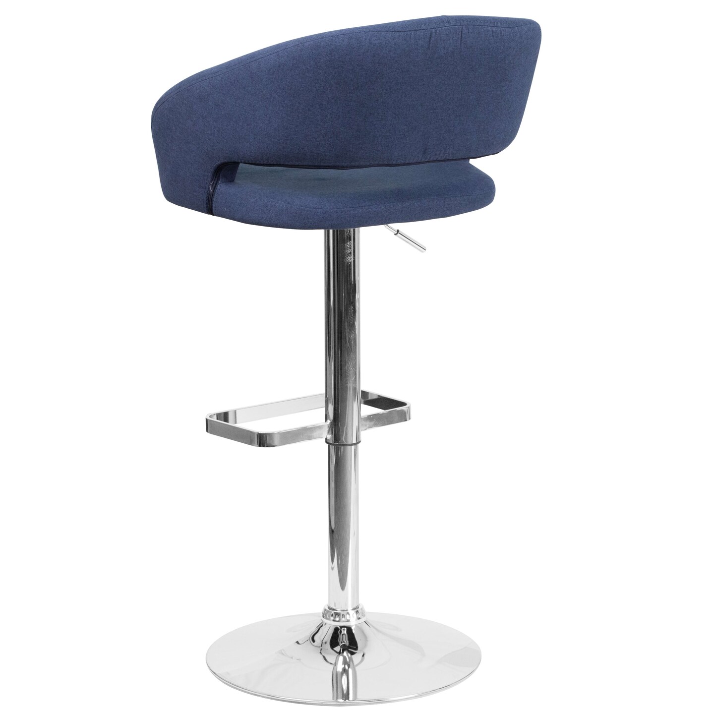Merrick Lane Rothko Modern Bar Stool Rounded Mid-Back Stool With Height Adjustable Swivel Seat