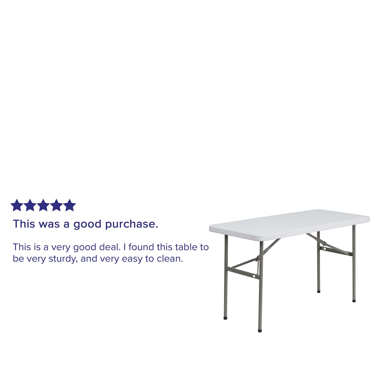 Emma and Oliver 4-Foot Plastic Folding Table