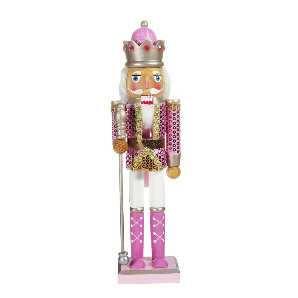 KSA 15.75&#x22; Pink and White Christmas Nutcracker