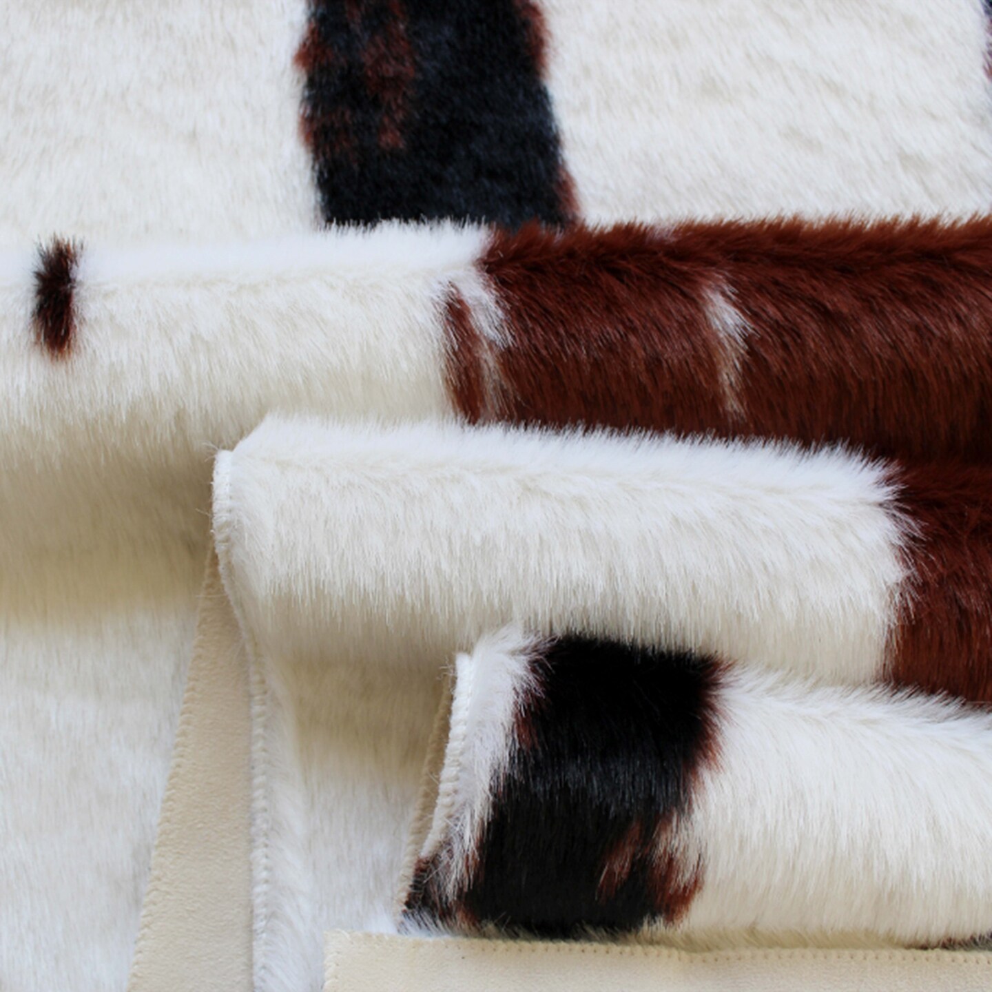 Masada Rugs Faux Fur Cowhide Area Rug