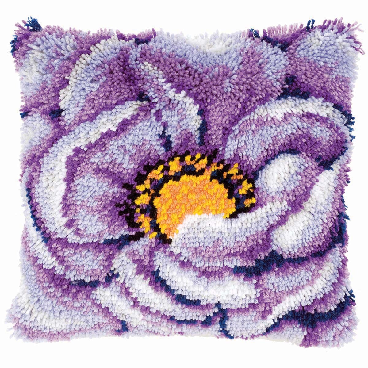 Vervaco  Lilac Pillow Cover Latch Hook Kit