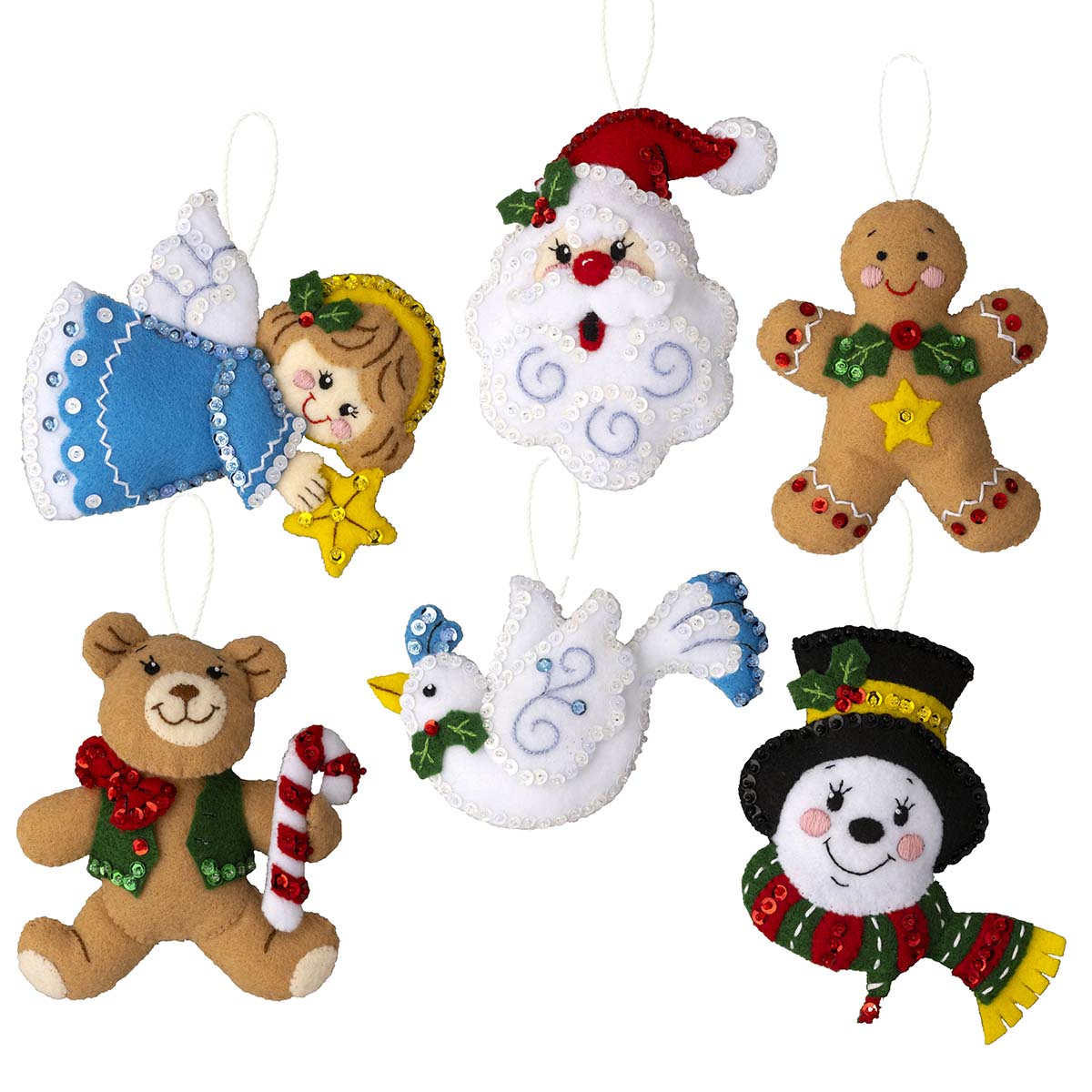 Bucilla  Holiday Favorites Felt &#x26; Sequin Kit
