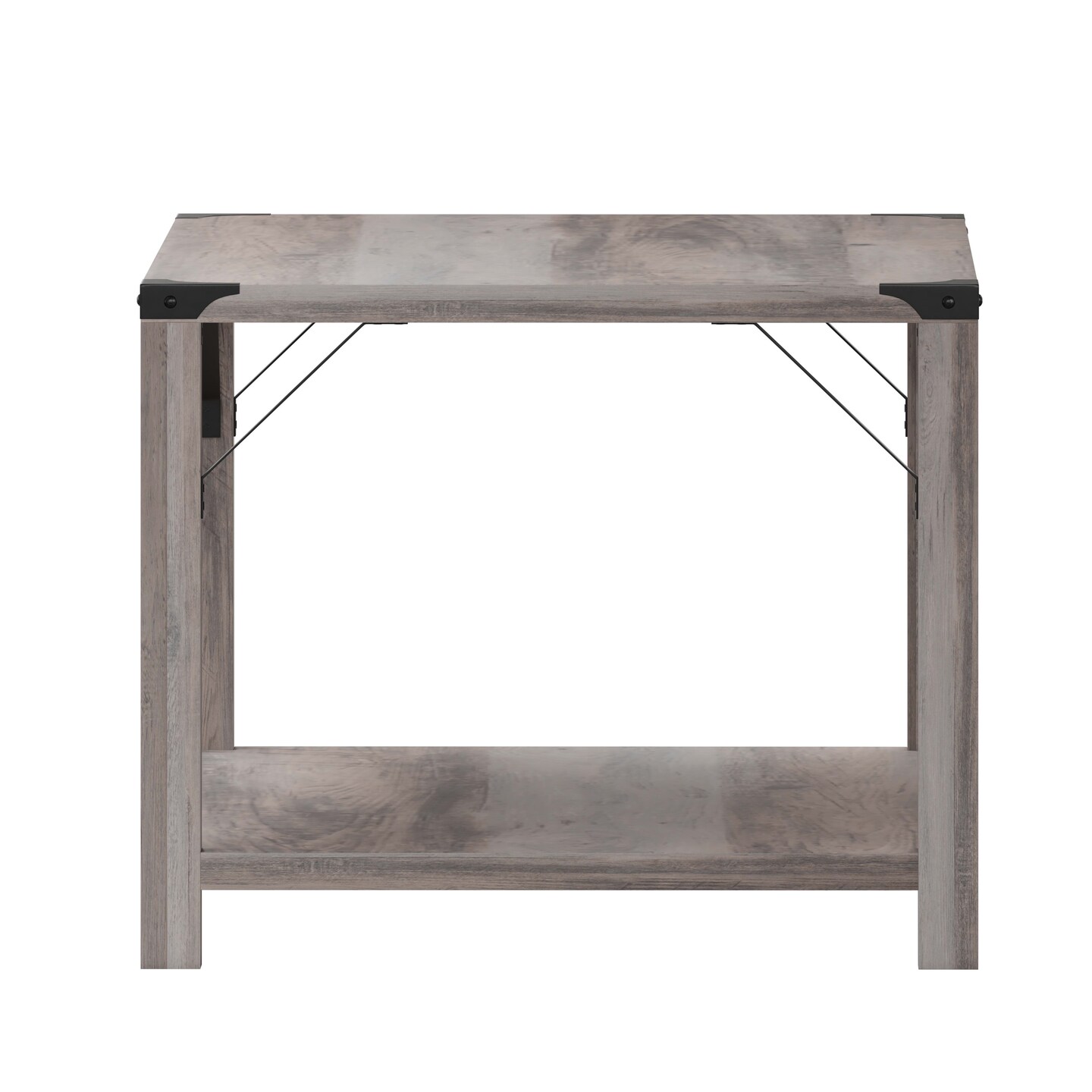 Merrick Lane Green River Modern Farmhouse Engineered Wood Coffee Table and Powder Coated Steel Accents