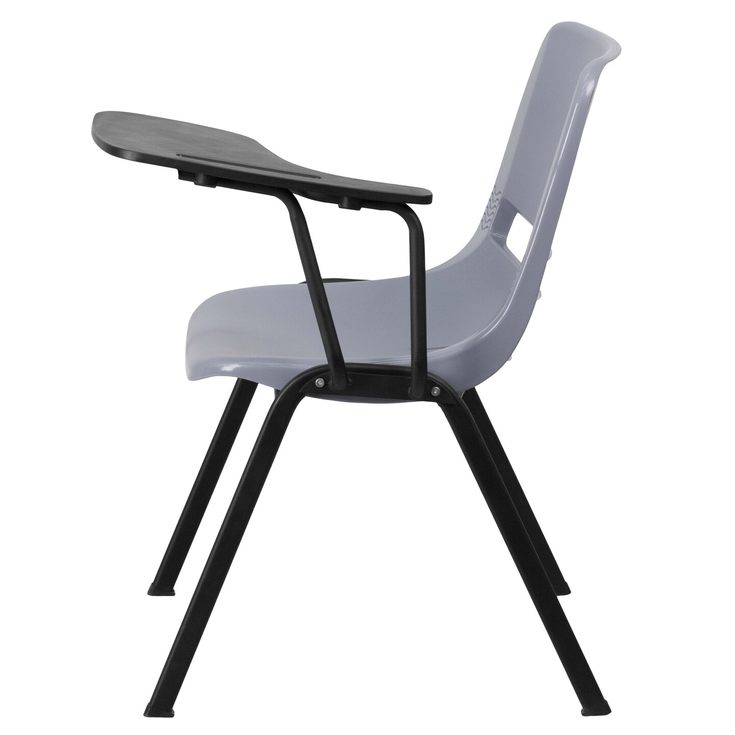 Emma and Oliver Ergonomic Shell Chair with Left Handed Flip-Up Tablet - Tablet Arm Desk