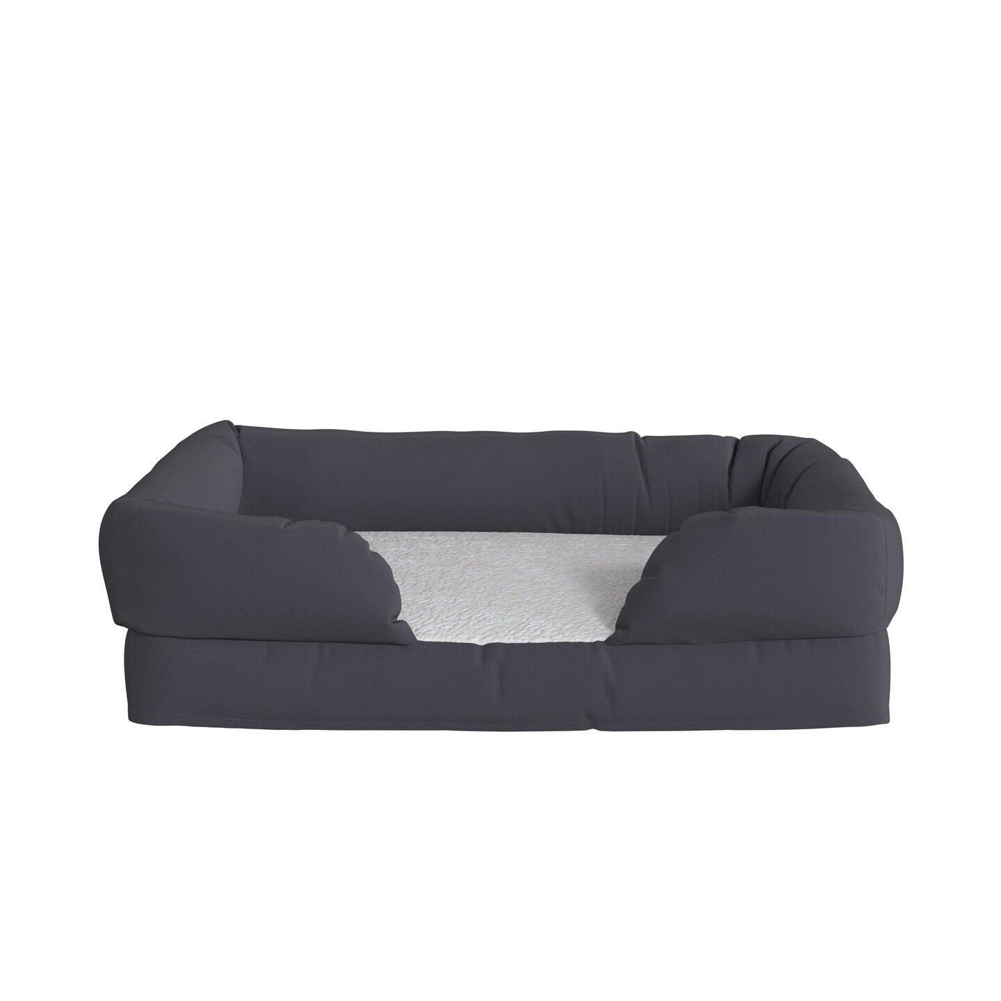 Merrick Lane Cozy Orthopedic Joint Relief Memory Foam Bolster Dog Bed, Removable, Washable Cover, Non-Slip Bottom