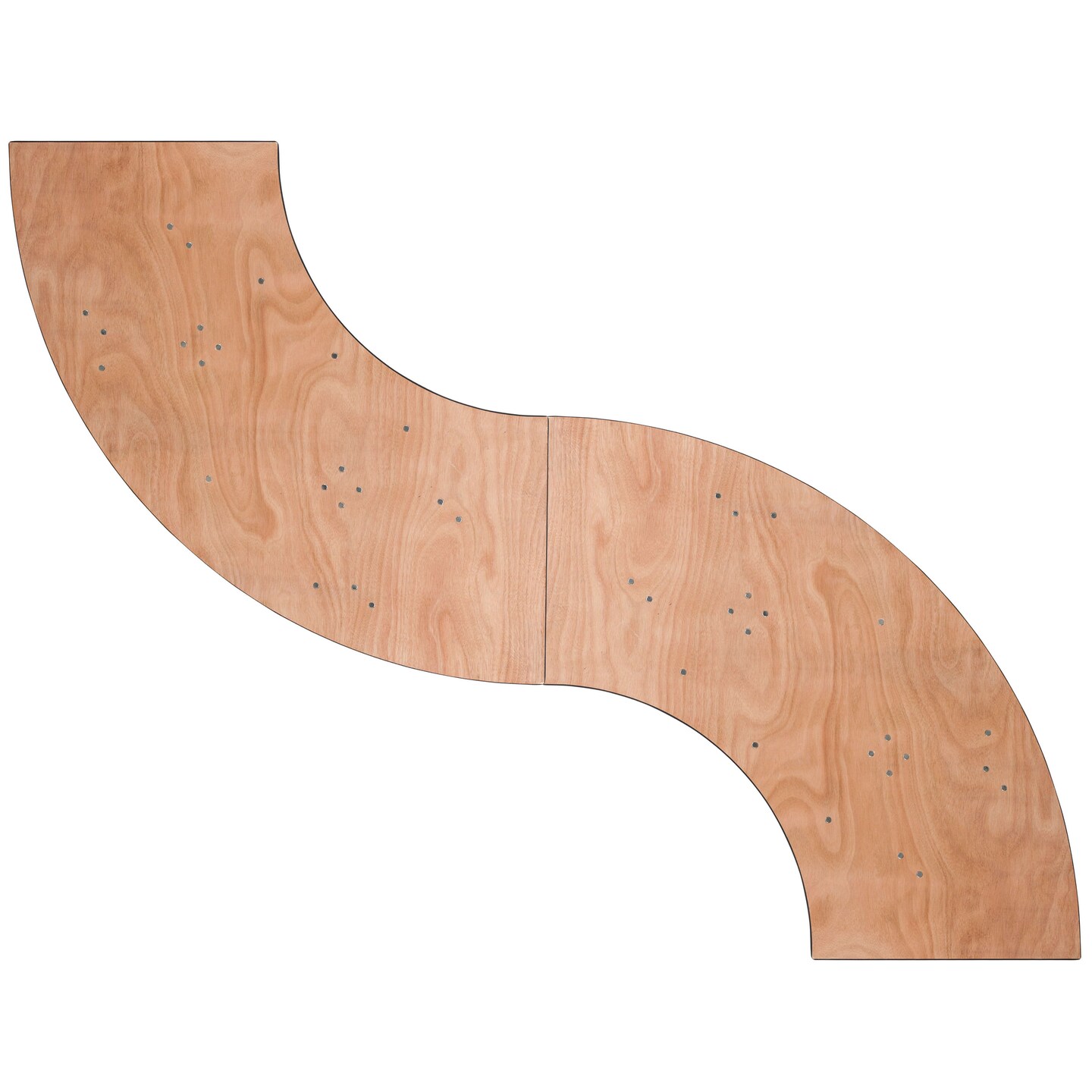 Emma and Oliver 5.5 ft. x 2 ft. Serpentine Wood Folding Banquet Table