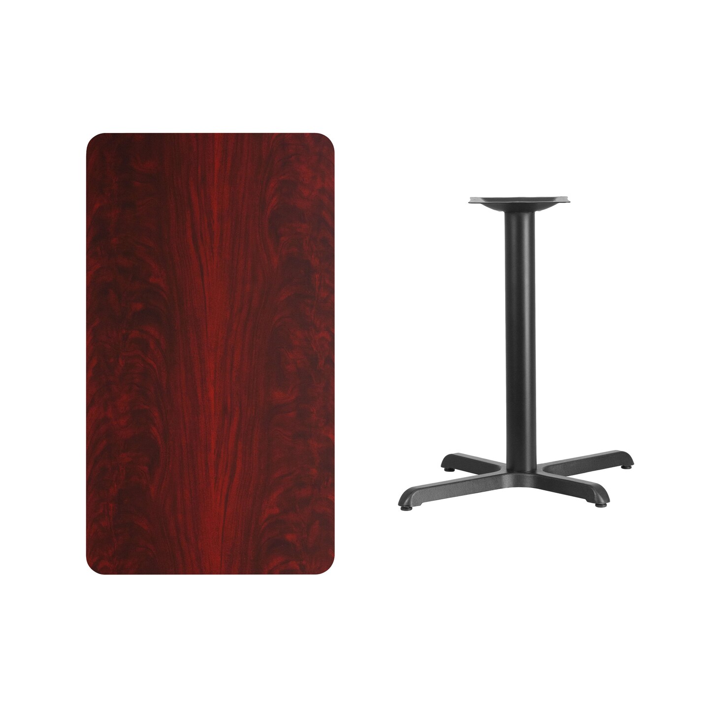 Emma and Oliver 24"x42" Rectangular Laminate Table with 23.5"x29.5" Table Height Base