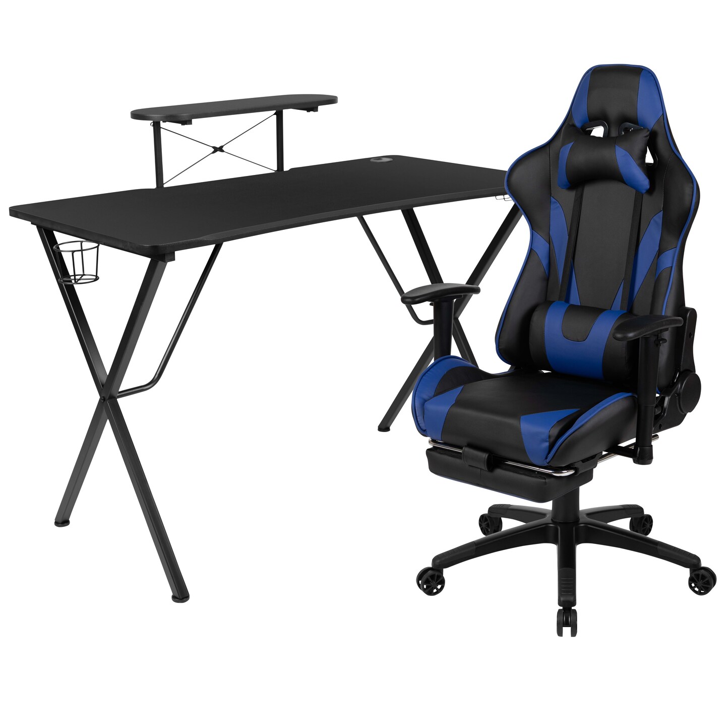 Desk and discount chair set gaming