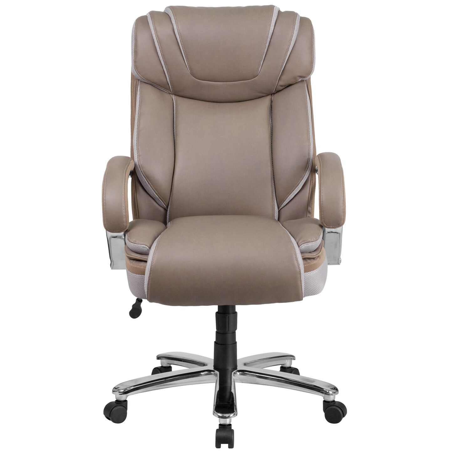 Emma and Oliver 500 lb. Big &#x26; Tall LeatherSoft Executive Ergonomic Office Chair with Wide Seat