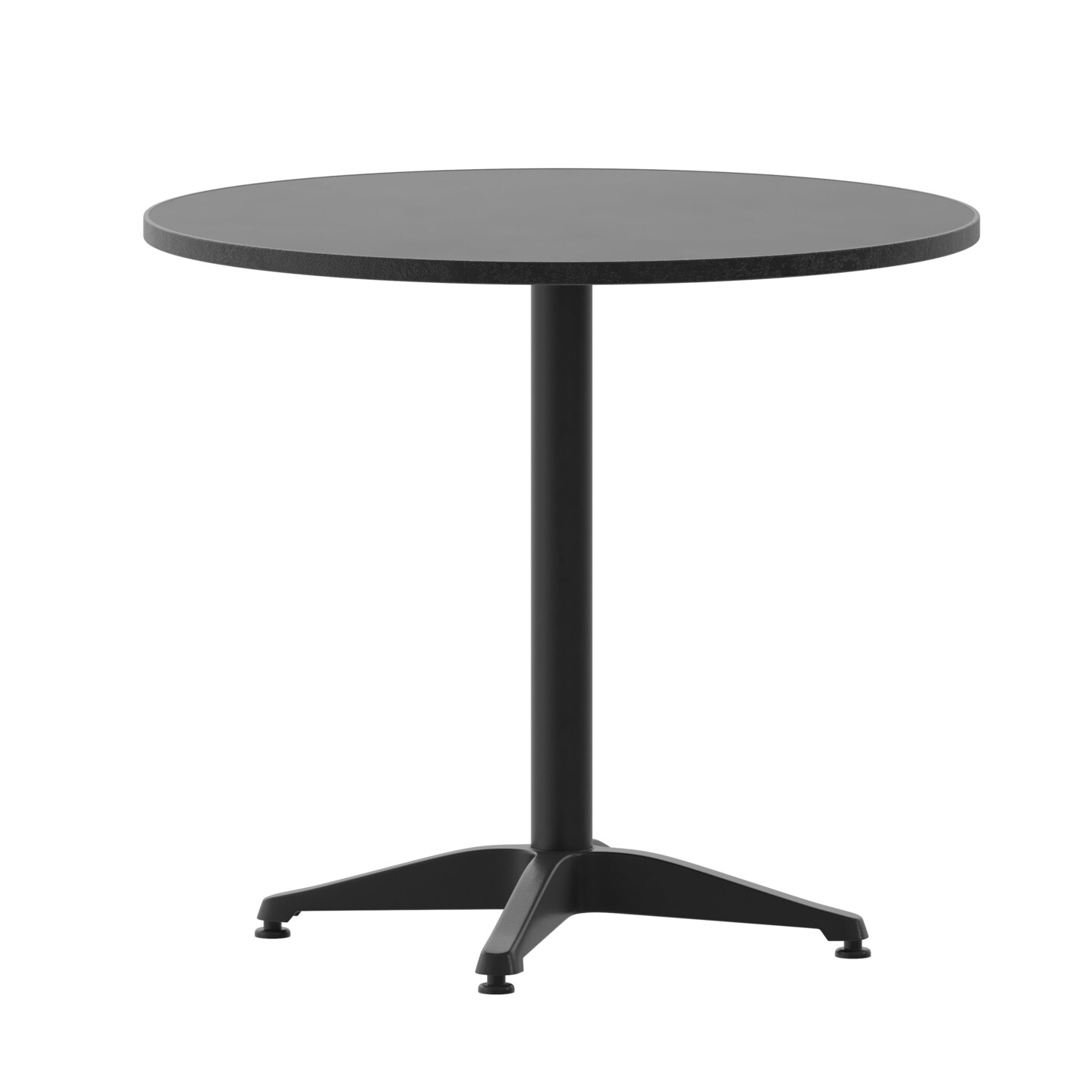 Emma and Oliver 31.5'' Round Aluminum Indoor-Outdoor Table with Base
