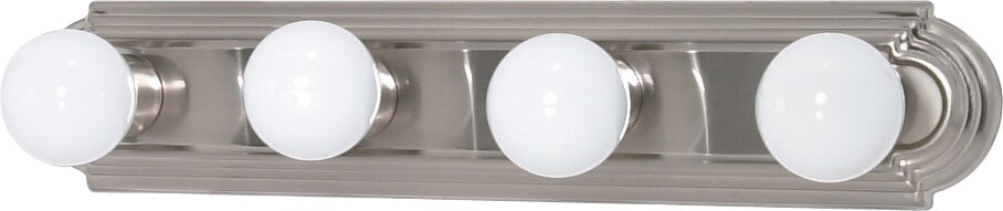 4-Light Wall Mounted Vanity &#x26; Wall Light Fixture in Brushed Nickel Finish