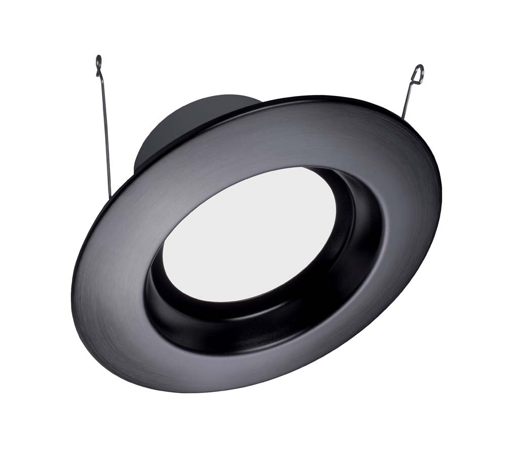 NICOR 5/6in. 878Lm LED Downlight in Black, 3000K Round Recessed Light