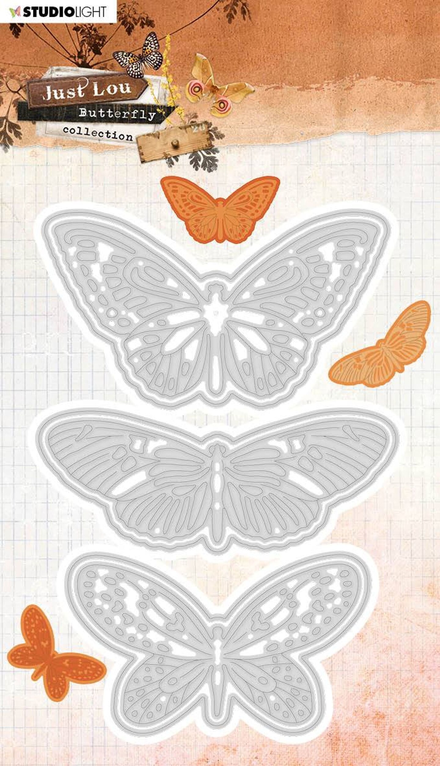 Studio Light Just Lou Cutting & Embossing Die Butterfly Collection ...