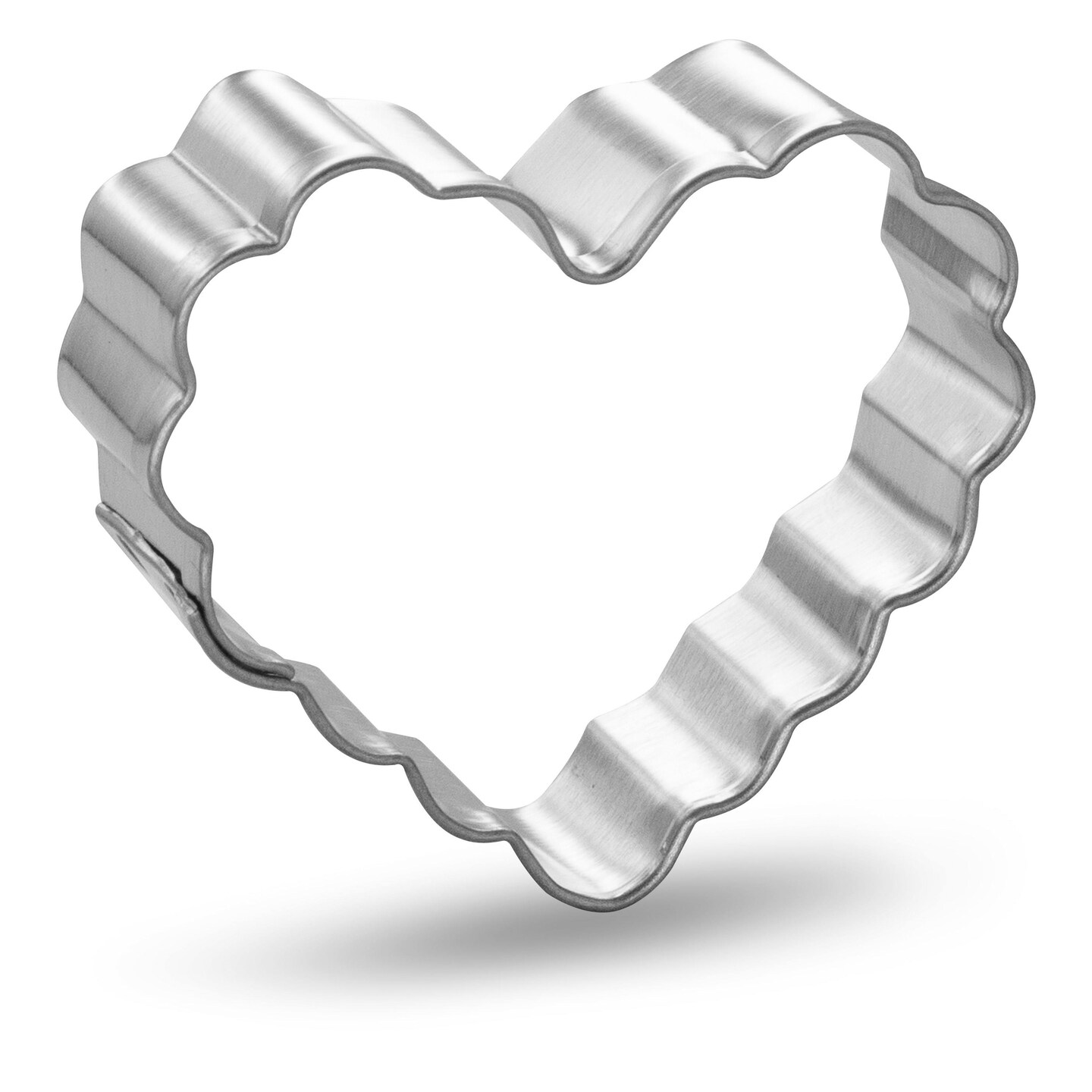 Miniature Heart Fluted 1.5 in M187 - CookieCutter.com - USA Tin Plated Steel