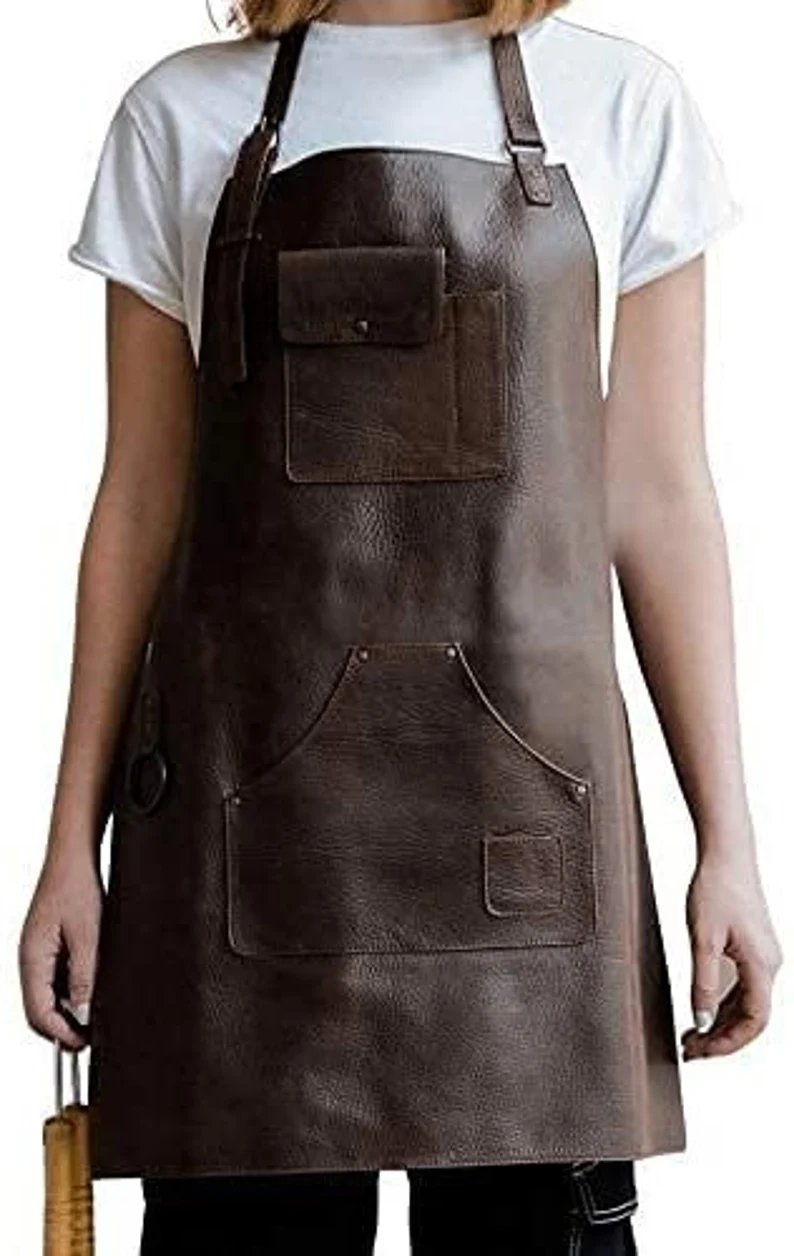Leather Apron - Grill Apron, Bbq Apron, Woodworking Apron, Barber Apron