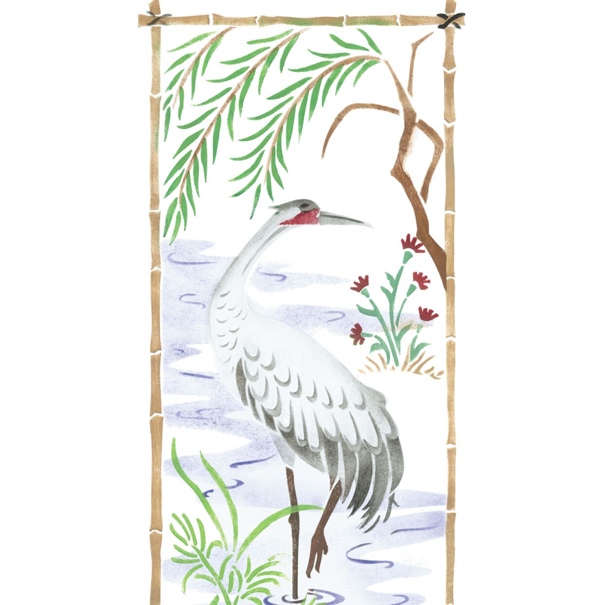 Small Bird Screen Wall Stencil | 2934A by Designer Stencils | Animal &#x26; Nature Stencils | Reusable Art Craft Stencils for Painting on Walls, Canvas, Wood | Reusable Plastic Paint Stencil for Home Makeover | Easy to Use &#x26; Clean