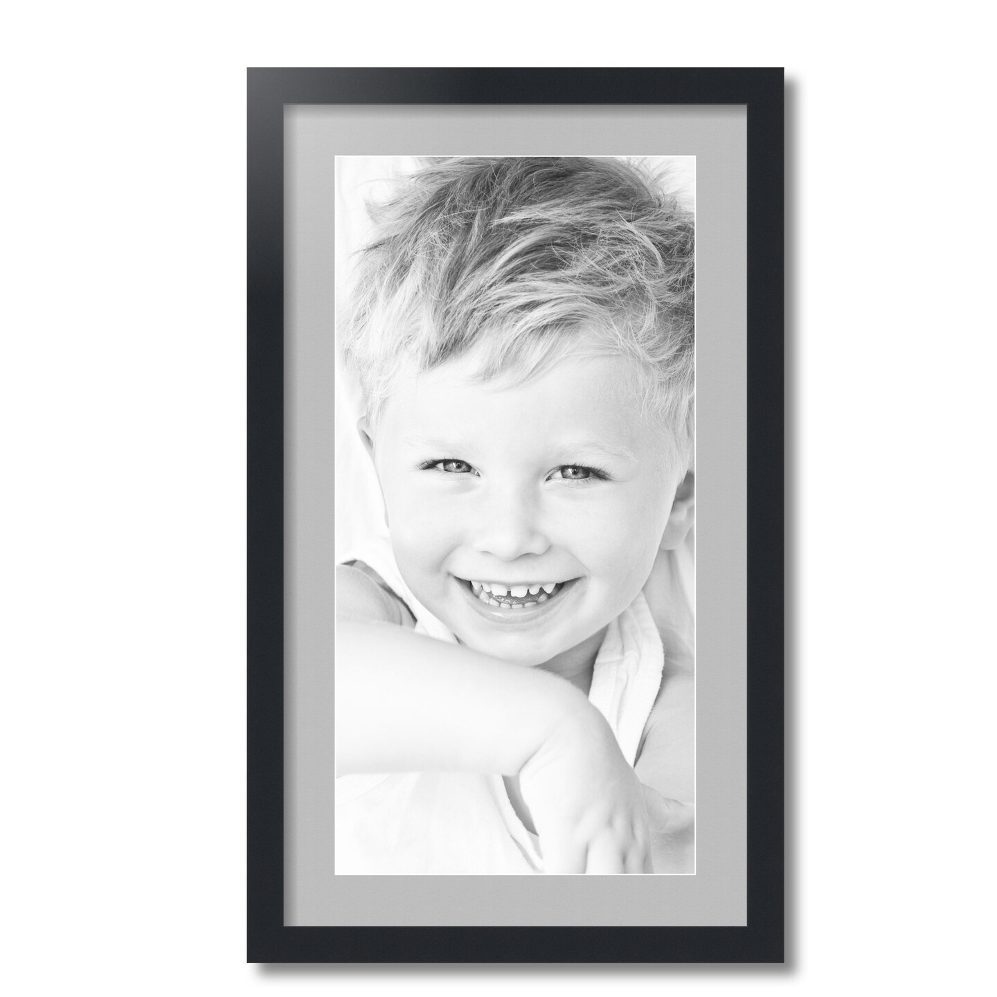 ArtToFrames 16x28" Matted Picture Frame with 12x24" Single Mat Photo Opening Framed in 1.25" Black and 2" Mat (FWM-3926-16x28)