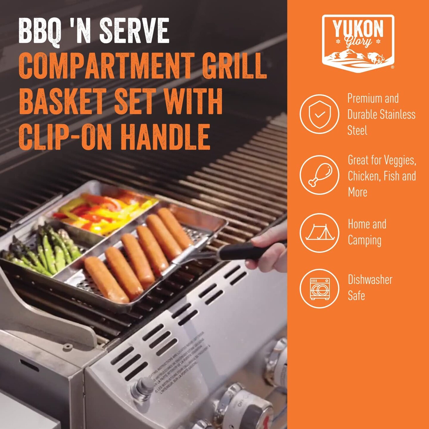 Yukon Glory Compartment Grill basket