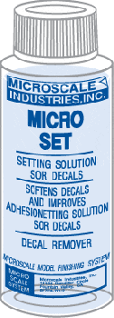 Micro Scale Decal Setting Solution, Micro Set MI1 and Micro Sol MI2, Two Bottles of Each with Spice of Life Paintbrush Set