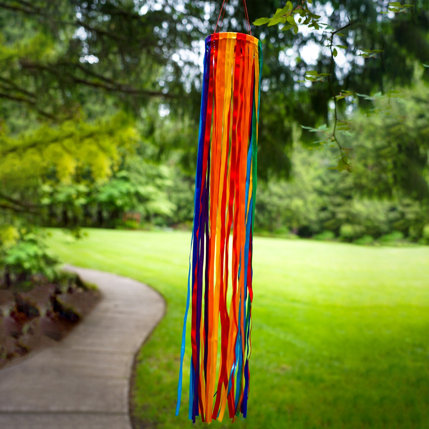 in The Breeze 5186 24-Inch Rainbow Ribbon Windsock