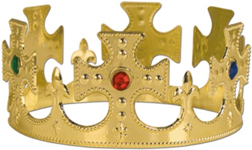 Plastic Jeweled King&#x27;s Crown (Pack of 12)