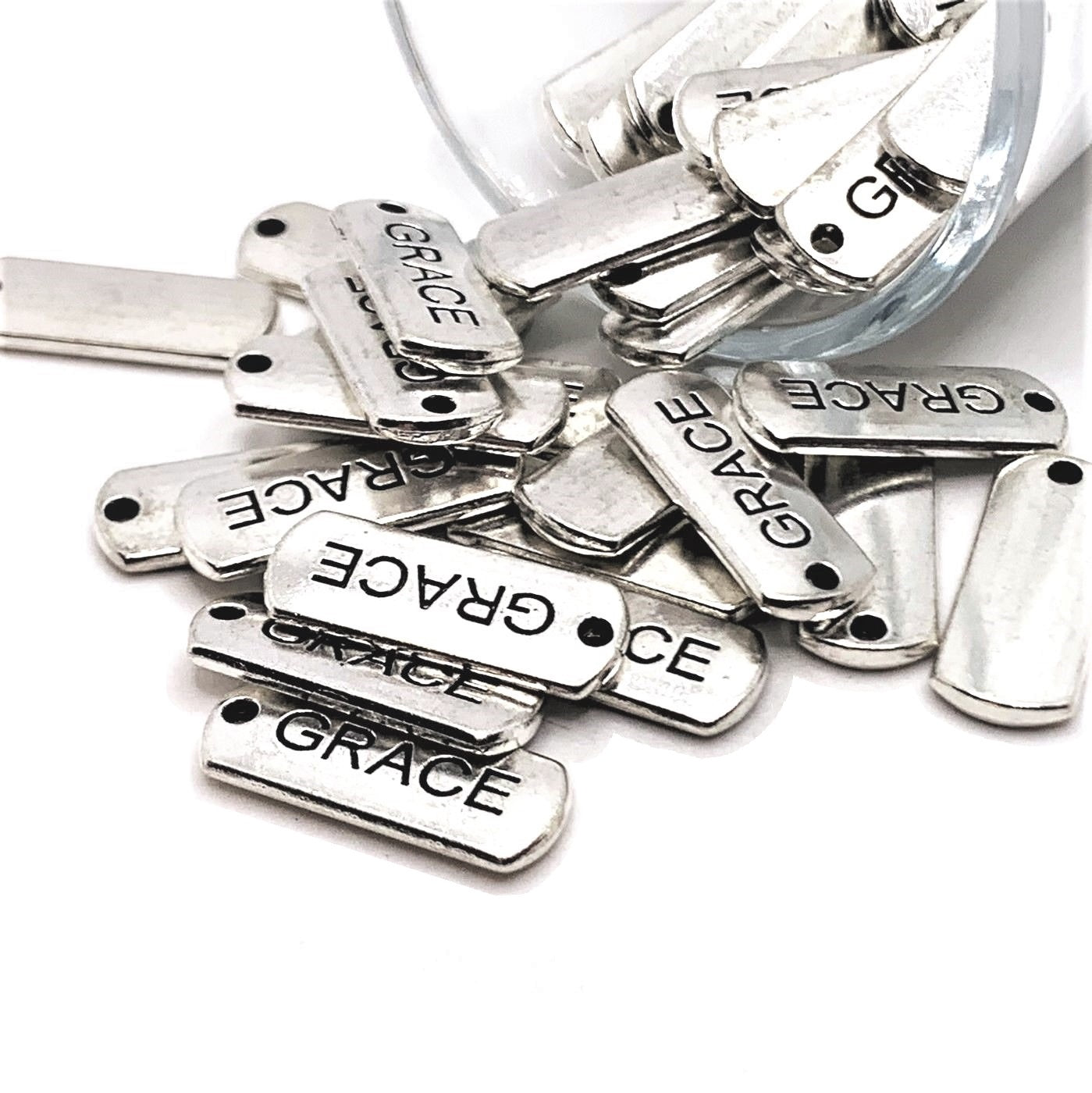 Silver Color Alloy Metal Charms for Bracelets 21 pcs per set