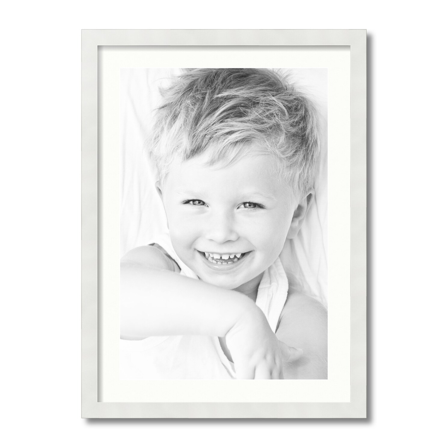 ArtToFrames 20x28&#x22; Matted Picture Frame with 16x24&#x22; Single Mat Photo Opening Framed in 1.25&#x22; White and 2&#x22; Mat (FWM-3966-20x28)