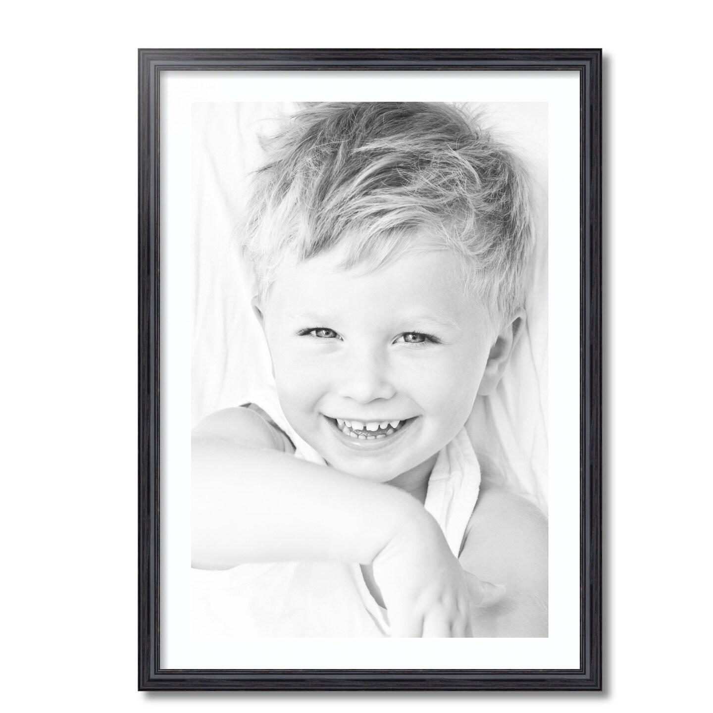 ArtToFrames 24x34&#x22; Matted Picture Frame with 20x30&#x22; Single Mat Photo Opening Framed in 1.25&#x22; Black and 2&#x22; Mat (FWM-4083-24x34)