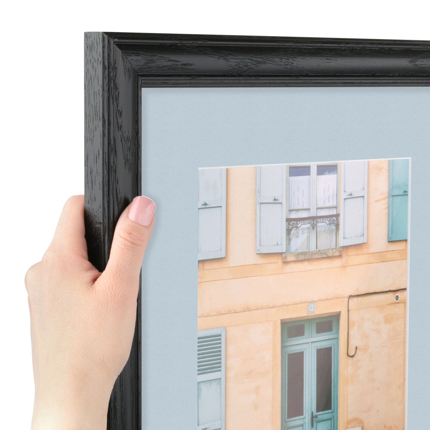 ArtToFrames 17x23" Matted Picture Frame with 13x19" Single Mat Photo Opening Framed in 1.25" Black and 2" Mat (FWM-4083-17x23)