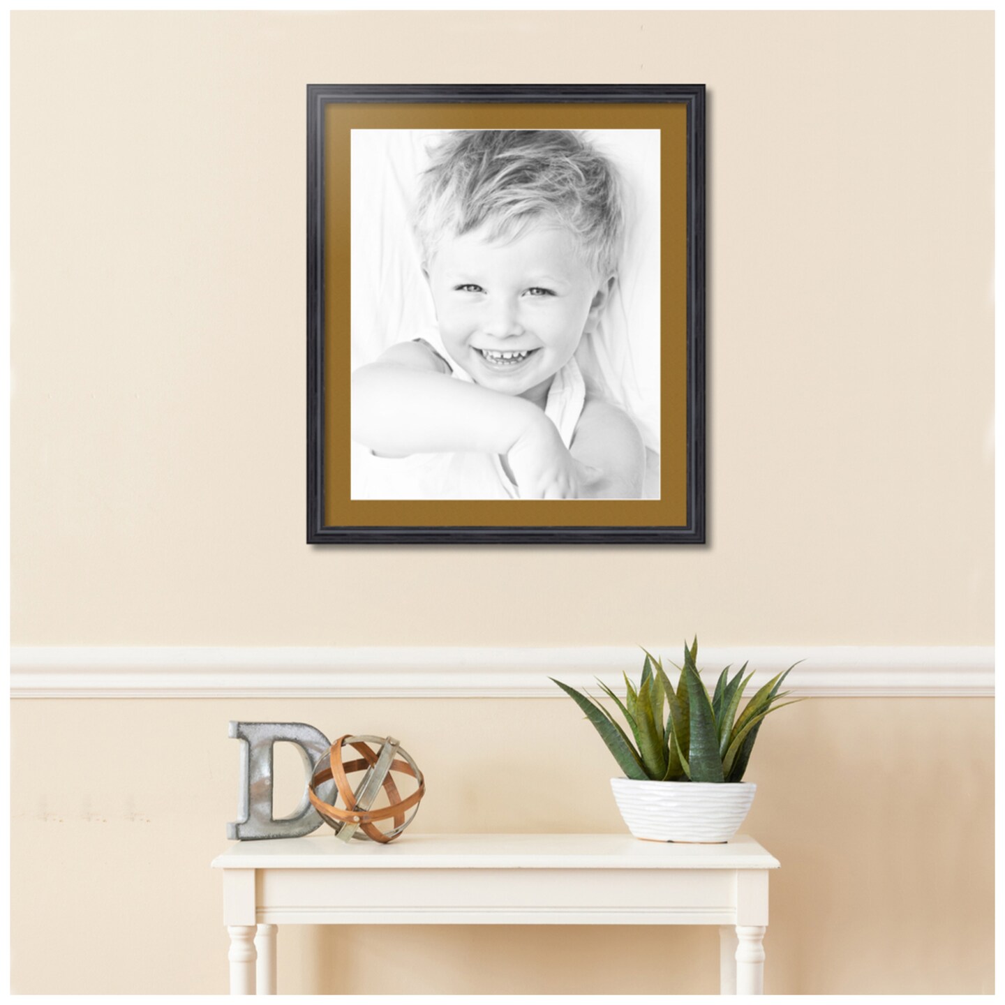 ArtToFrames 24x28" Matted Picture Frame with 20x24" Single Mat Photo Opening Framed in 1.25" Black and 2" Mat (FWM-4083-24x28)