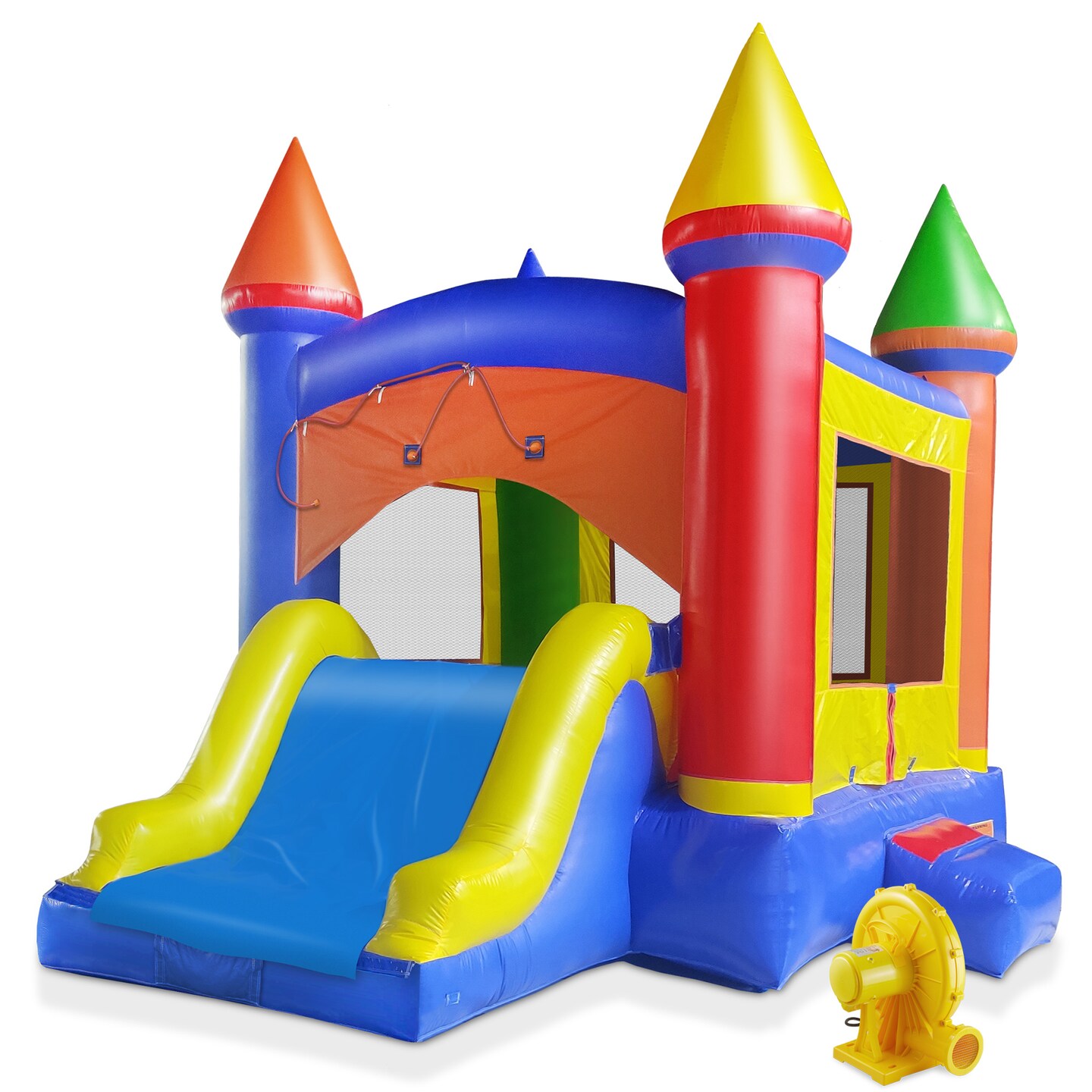 Cloud 9 Castle Inflatable Bounce House with Water Slide for Kids - Commercial-Grade Combo Bouncer Includes Blower