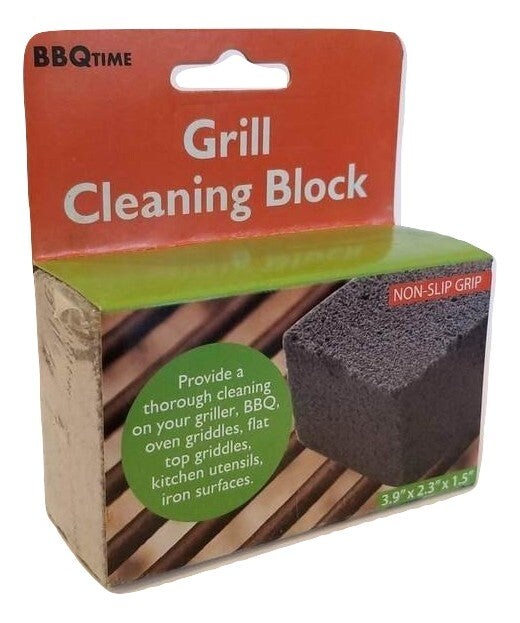 Grill Cleaning Block - Non-Slip Grip Natural Pumice Stone BBQ / Flat Top Griddle Cleaner Brick