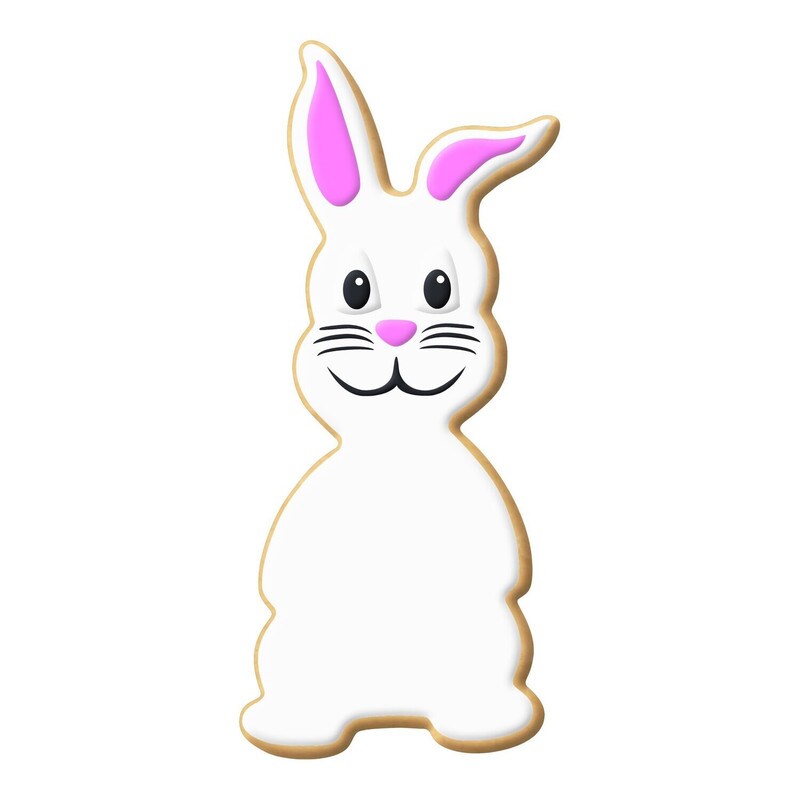 Chocolate Easter Bunny Cookie Cutter 5 in, CookieCutter.com, Tin Plated Steel, Handmade in the USA