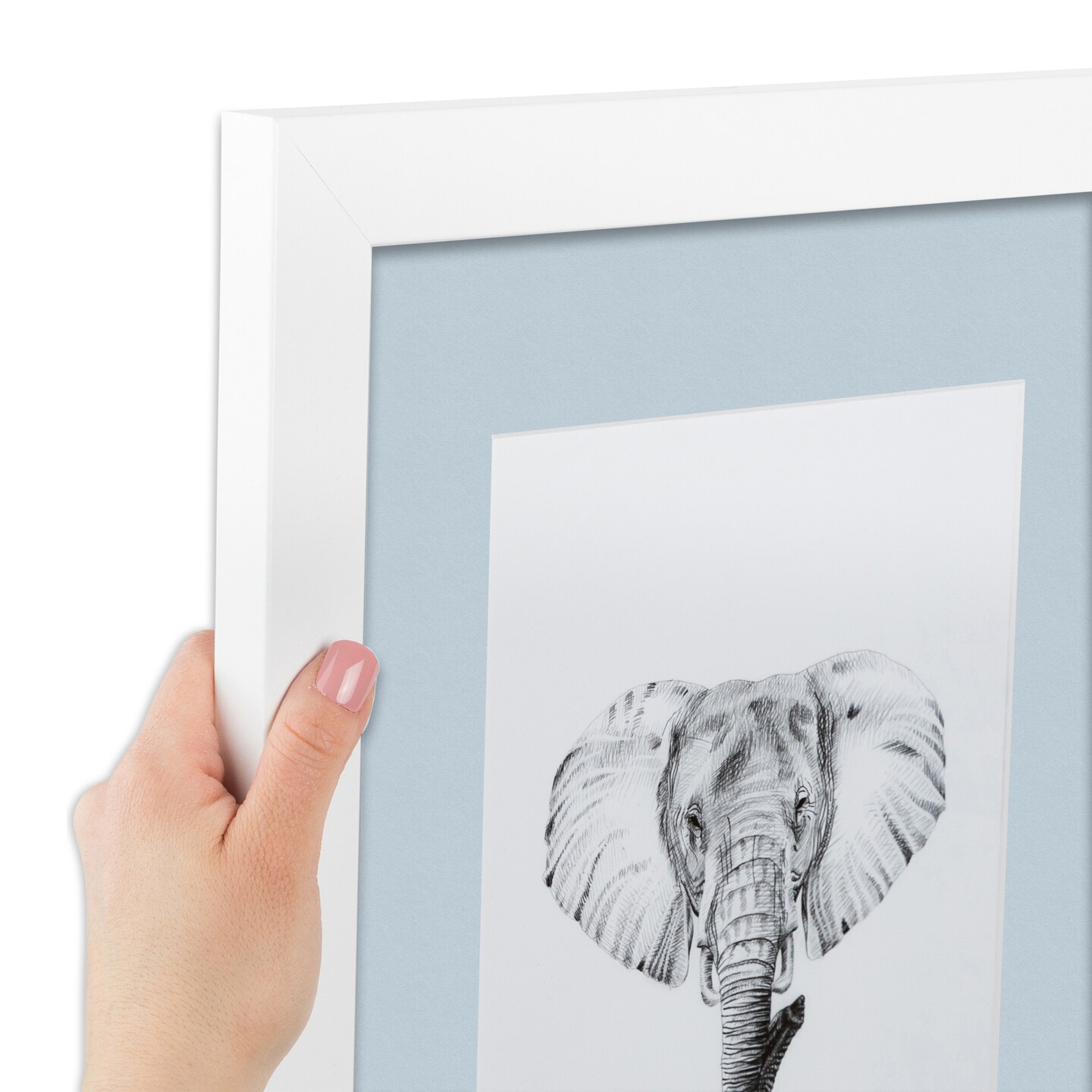 ArtToFrames 24x28&#x22; Matted Picture Frame with 20x24&#x22; Single Mat Photo Opening Framed in 1.25&#x22; White and 2&#x22; Mat (FWM-3966-24x28)